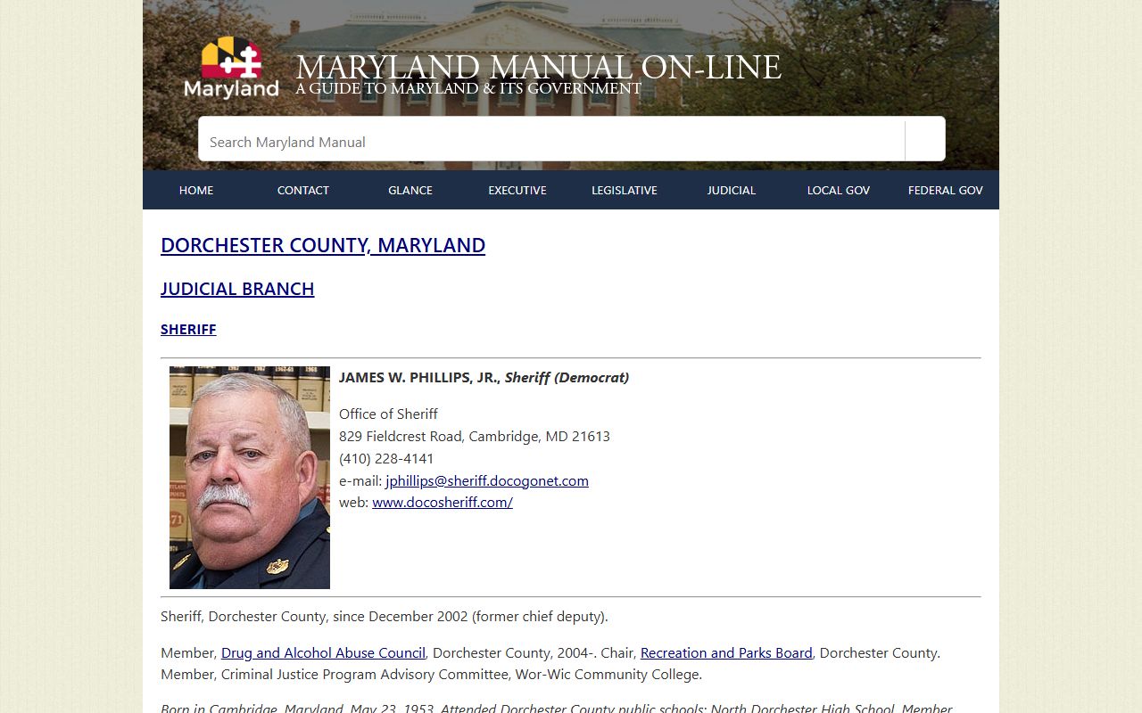Dorchester County arrest records Sheriff James Phillips source