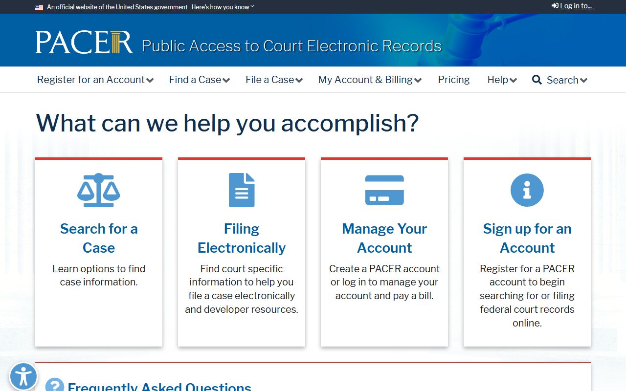 Dorchester County court dockets PACER federal docket access