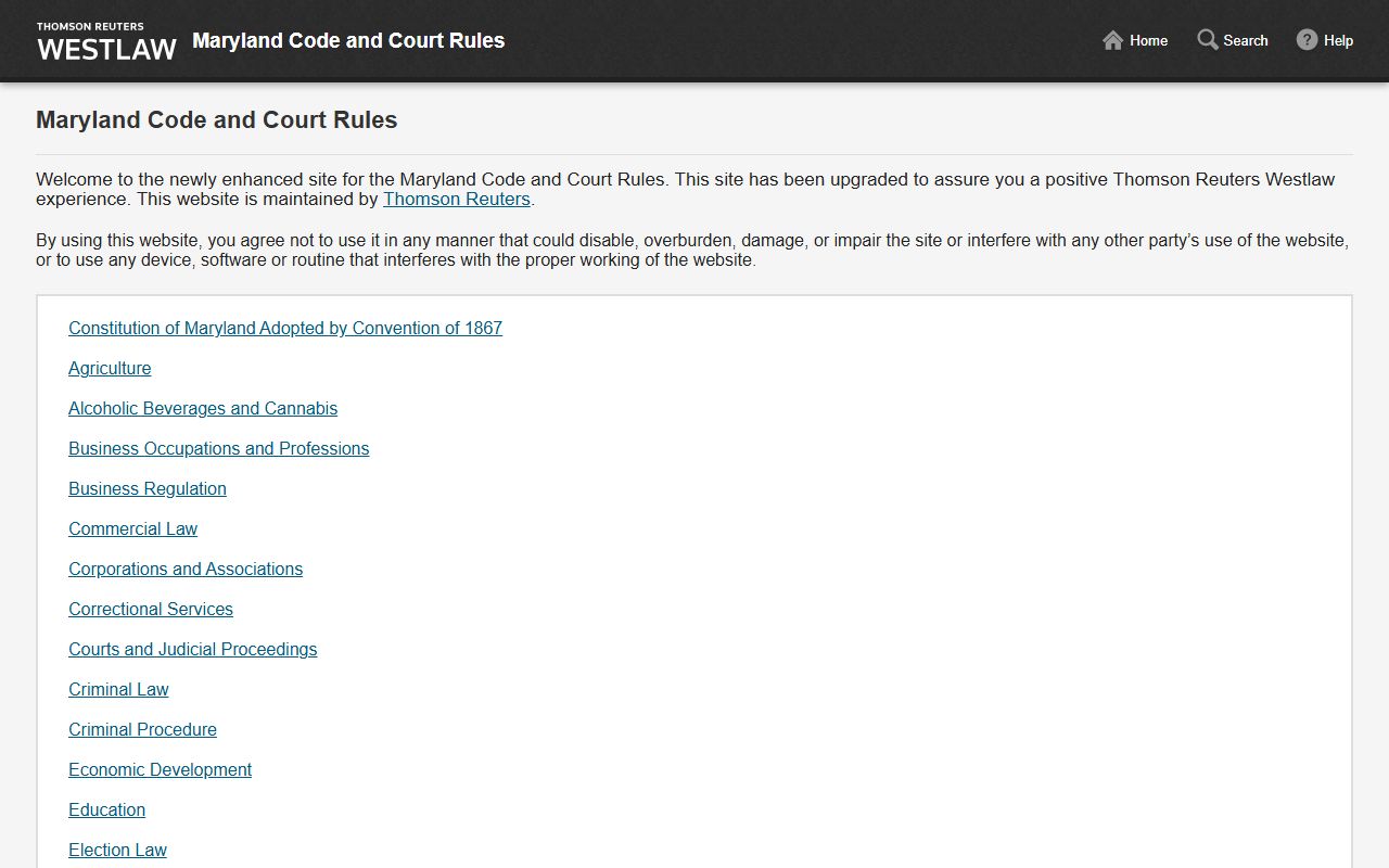 Dorchester County court records official Maryland Code publisher access source